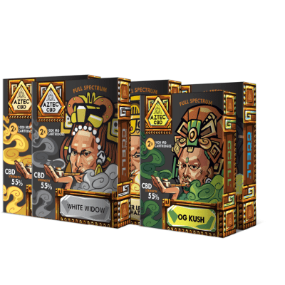 Aztec CBD 2 x 1000mg Cartridge - 1ml