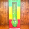 Plain Design Acrylic Bong 10 inch in green yellow and red box on wood background
