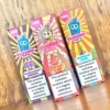 Slushie nicotine salts in 10mg and 20mg in 10ml bottle on wood background
