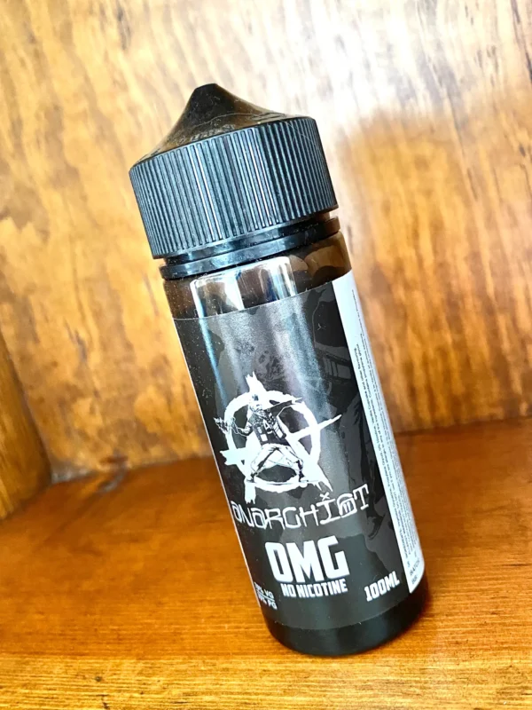 Anarchist 100ml black cupcakes on wood background