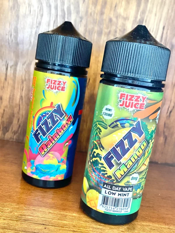Fizzy juice 100ml Shortfill 0MG on wood background