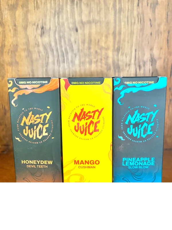 Nasty-juice-50ml Nasty juice 50ml 0MG on wood background