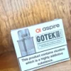 Aspire Gotek replacement pods 2ml and 4.5ml on wood background