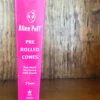 Alien puff pre rolled cones 3 pack in pink box on wood background