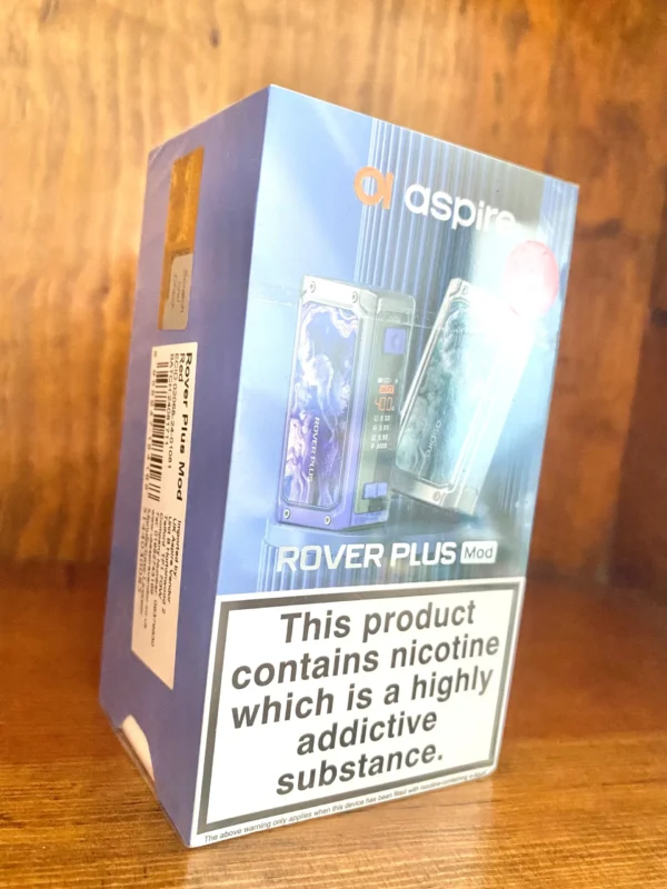 Aspire rover plus mod in box on wood background